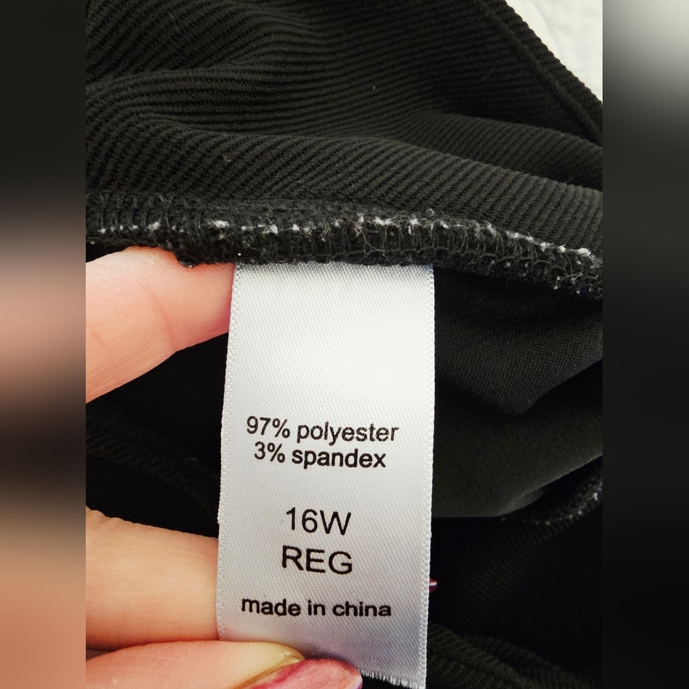 Maurices Women's Black Polyester Blend Work Pants Size 16 W Regular - Picture 4 of 7